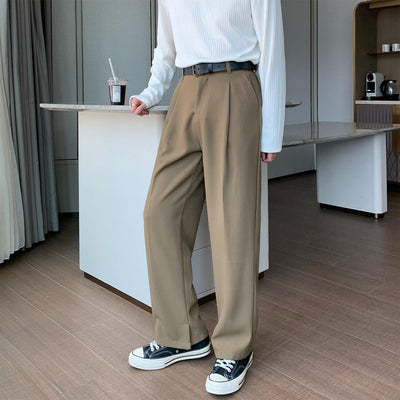 Cui Tiny Slit Pleated Pants-korean-fashion-Pants-Cui's Closet-OH Garments