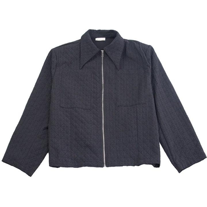 Hua Double Pockets Cropped Jacket-korean-fashion-Jacket-Hua's Closet-OH Garments