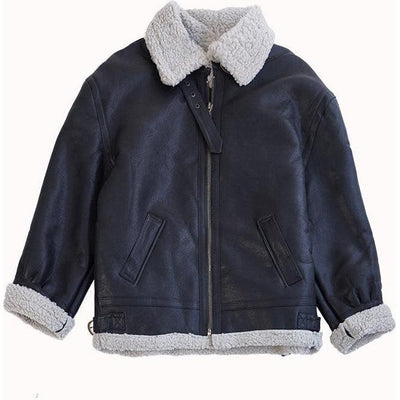 Hua Essential Fur Trimmed PU Jacket-korean-fashion-Jacket-Hua's Closet-OH Garments