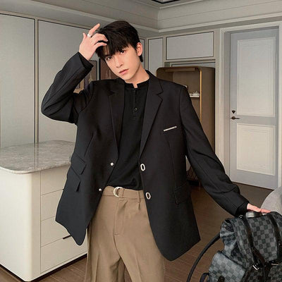 Hua Essential Thin Lapel Blazer-korean-fashion-Blazer-Hua's Closet-OH Garments