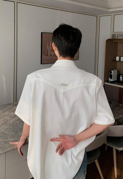 Hua Stars In Line Buttoned Shirt-korean-fashion-Shirt-Hua's Closet-OH Garments