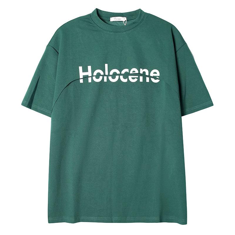 Hua Strikethrough Holocene T-Shirt-korean-fashion-T-Shirt-Hua's Closet-OH Garments