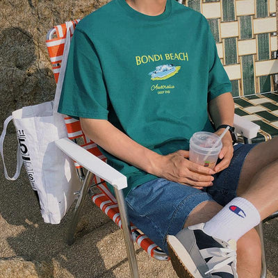 OH Bondi Beach Print T-Shirt-korean-fashion-T-Shirt-OH Atelier-OH Garments