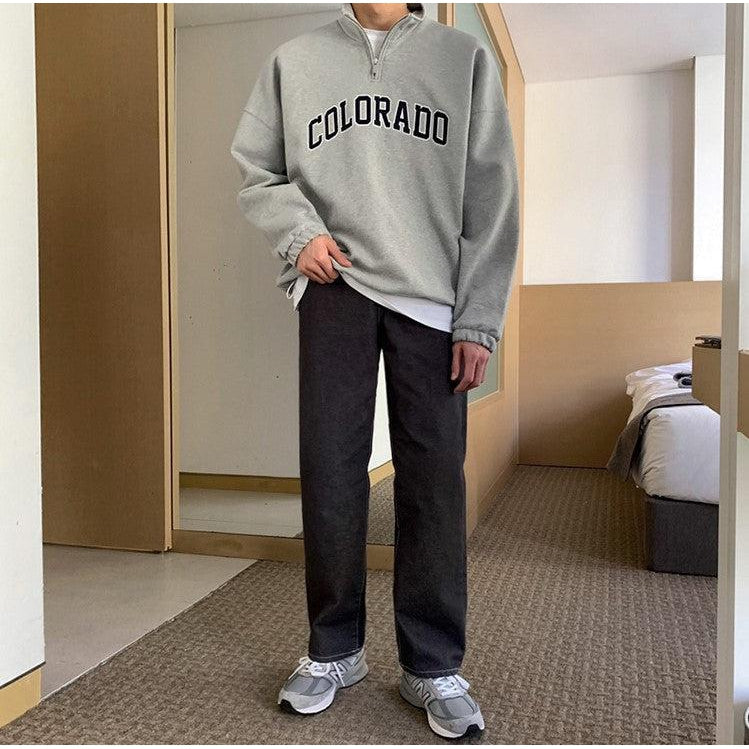 OH Colorado Collegiate Letters Half-Zip-korean-fashion-Half-Zip-OH Atelier-OH Garments