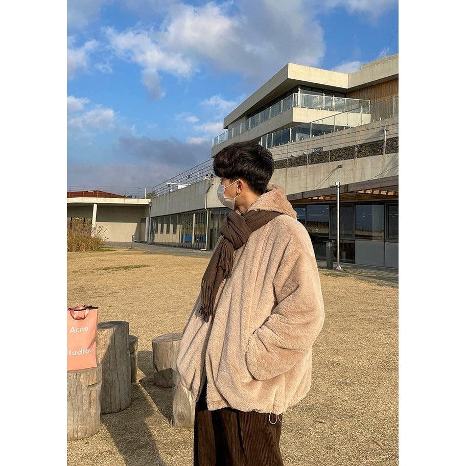OH Comfy Faux Fur Hoodie Jacket