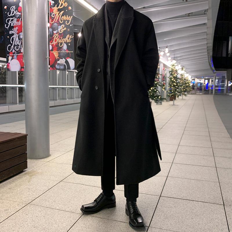 Korean long coat mens online