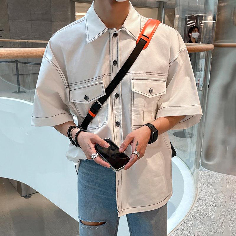 OH Essential Chambray Style Shirt-korean-fashion-Shirt-OH Atelier-OH Garments