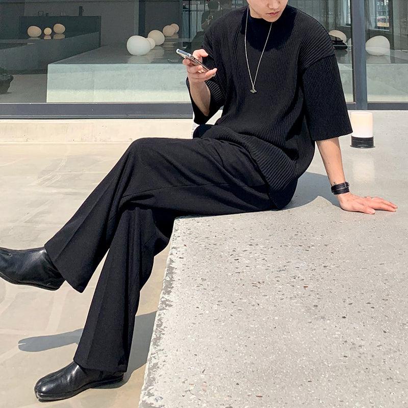 OH Essential Pleats Elbow Length T-Shirt-korean-fashion-T-Shirt-OH Atelier-OH Garments