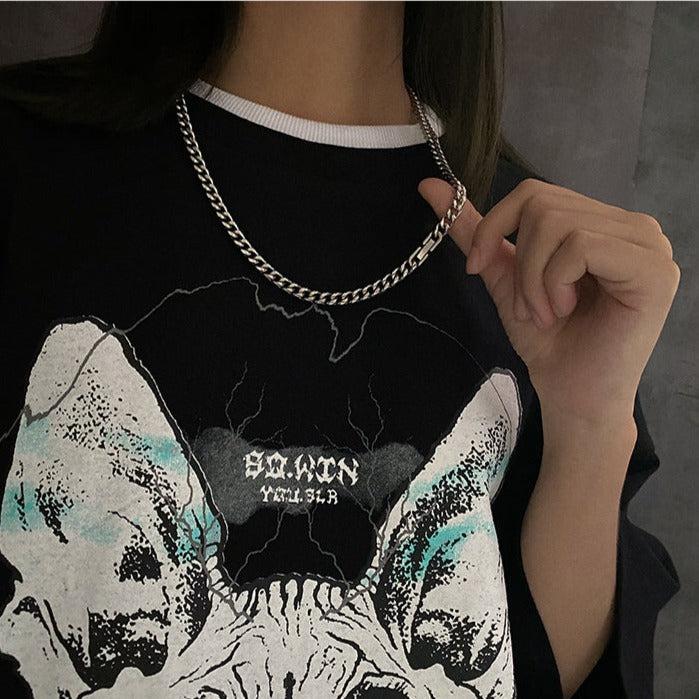 OH Essential Thin Cuban Necklace-korean-fashion-Necklace-OH Atelier-OH Garments