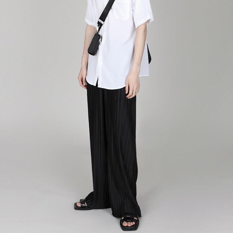 OH Essential Vertical Line Texture Pants-korean-fashion-Pants-OH Atelier-OH Garments