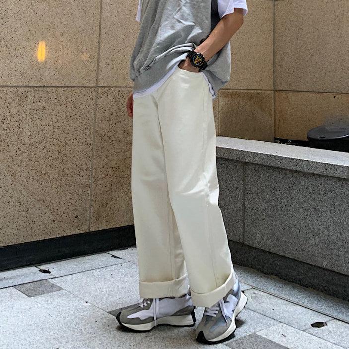 OH Straight Wide Leg Pants-korean-fashion-Pants-OH Atelier-OH Garments