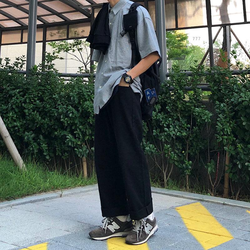 OH Straight Wide Leg Pants-korean-fashion-Pants-OH Atelier-OH Garments