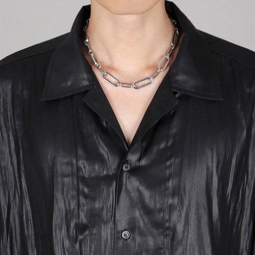 OH Thin Flat Chain Necklace-korean-fashion-Necklace-OH Atelier-OH Garments