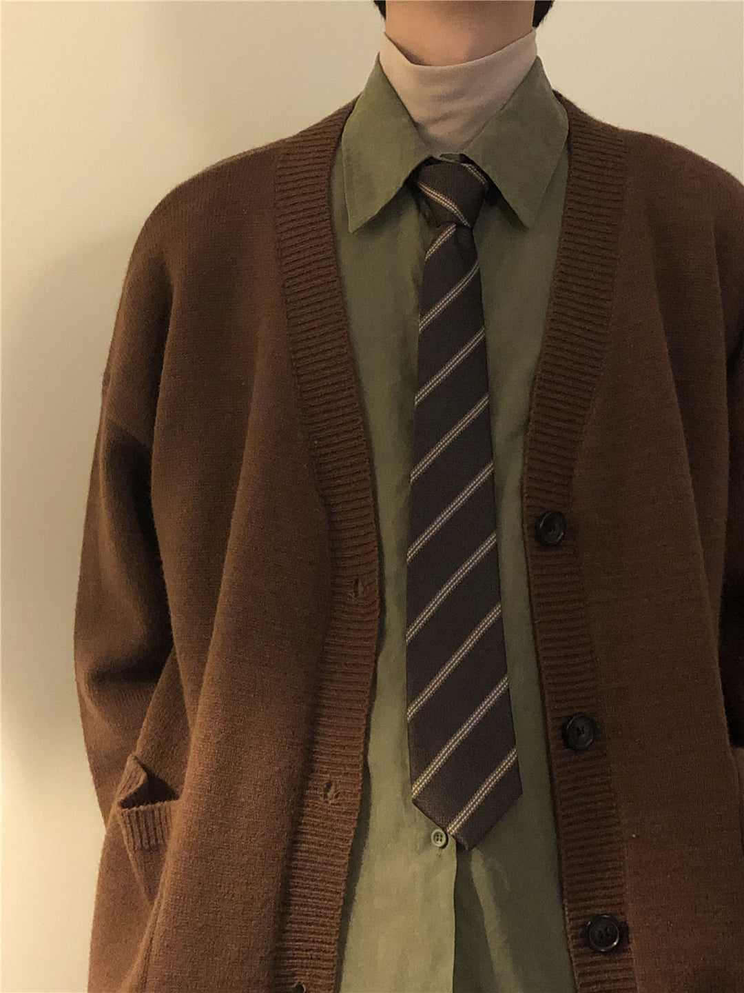 OH Vintage Front Pockets Cardigan-korean-fashion-Cardigan-OH Atelier-OH Garments
