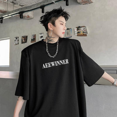 Woo AEEWINNER Shoulder Edge T-Shirt-korean-fashion-T-Shirt-Woo's Closet-OH Garments