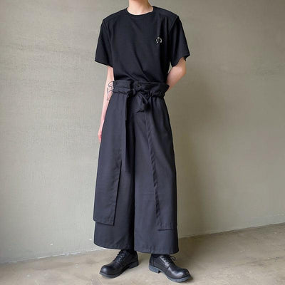 Woo Cloth Layer Wide Pants-korean-fashion-Pants-Woo's Closet-OH Garments