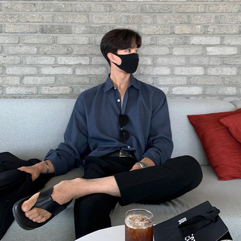 Woo Essential Fit Buttoned Shirt-korean-fashion-Shirt-Woo's Closet-OH Garments