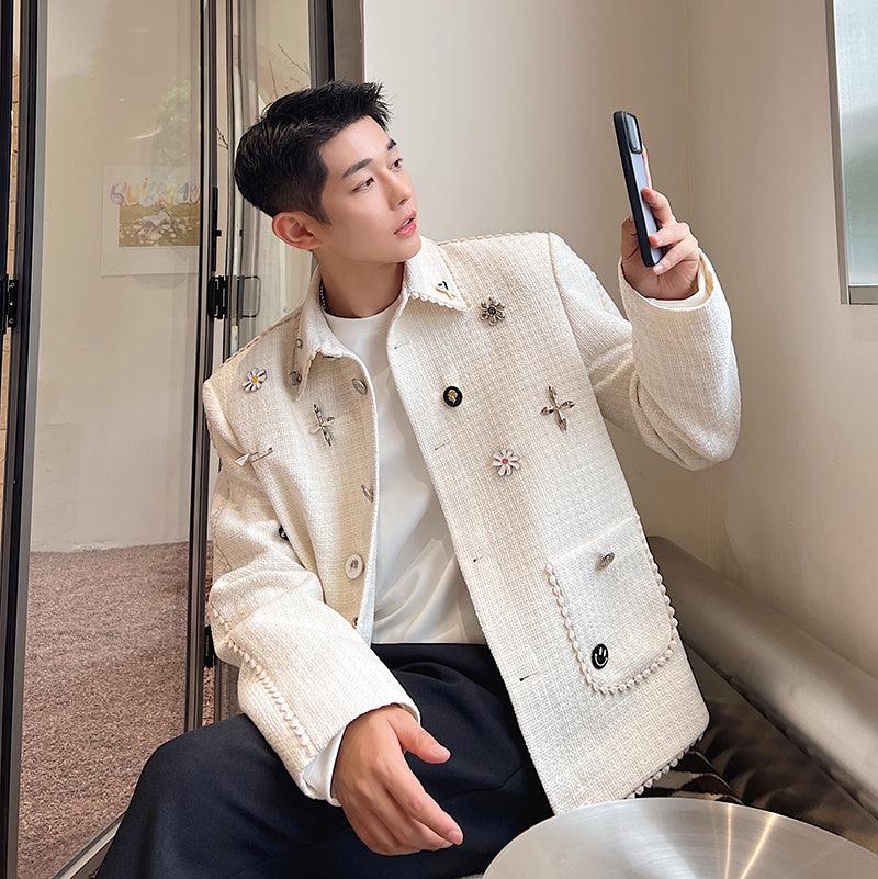 Woo Parisian Style Assorted Pins Jacket-korean-fashion-Jacket-Woo's Closet-OH Garments