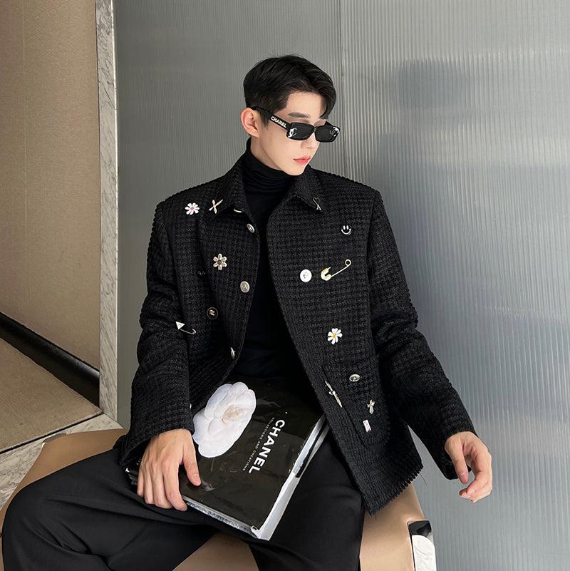 Woo Parisian Style Assorted Pins Jacket-korean-fashion-Jacket-Woo's Closet-OH Garments