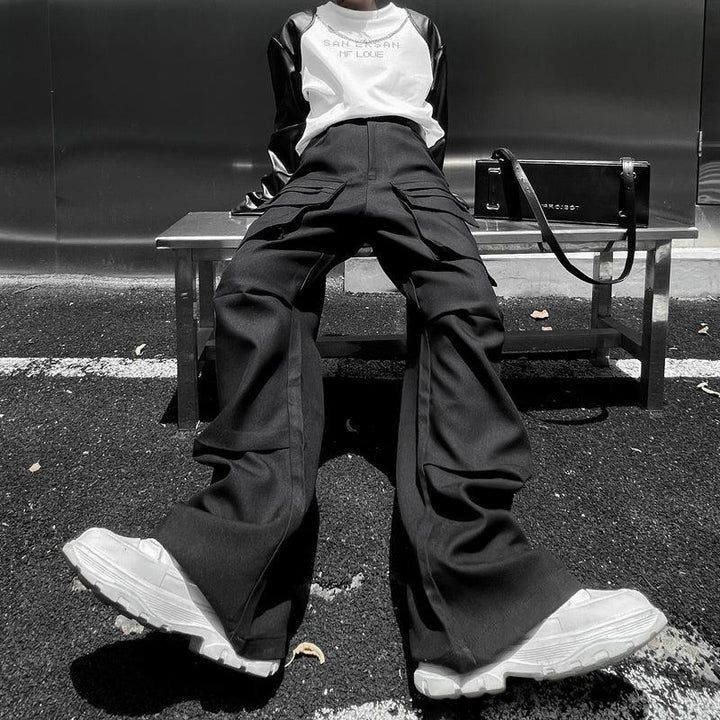 【WOOHWA】PLEATS POCKET WASHA OPS woo-pleated-flap-pocket-loose-