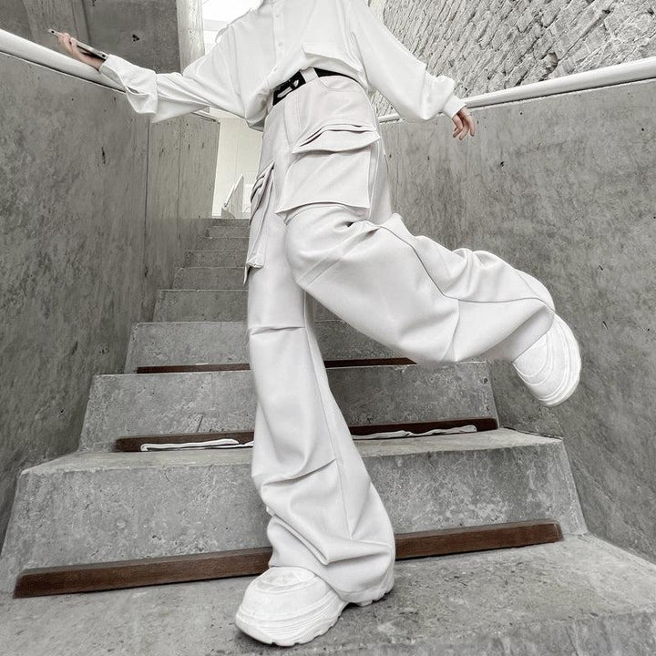【WOOHWA】PLEATS POCKET WASHA OPS woo-pleated-flap-pocket-loose-