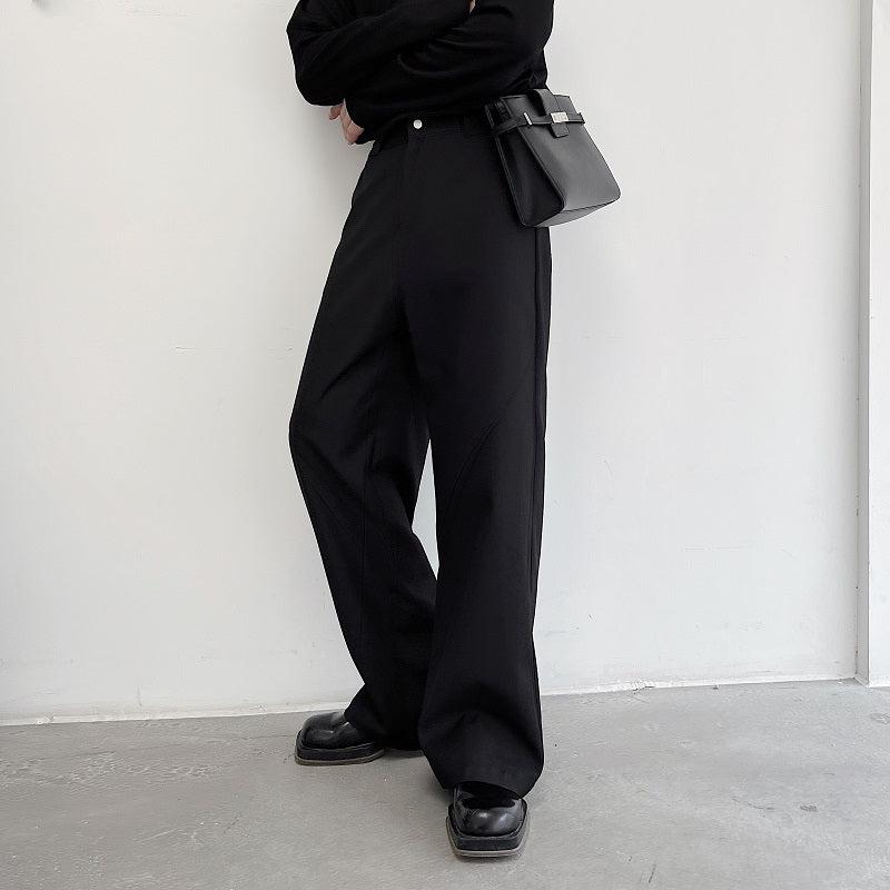 Woo Subtle Diagonal Line Pants-korean-fashion-Pants-Woo's Closet-OH Garments