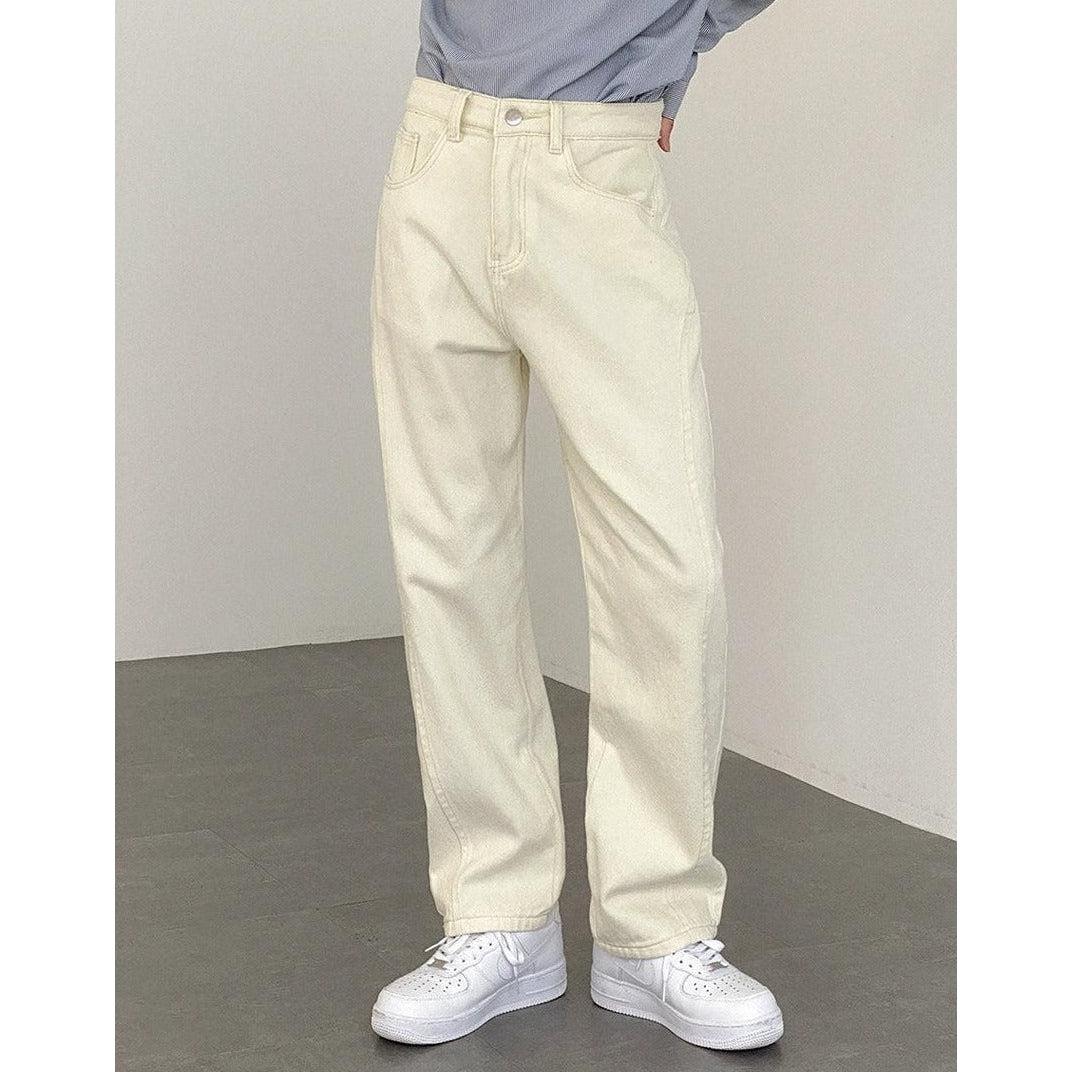 Zhou Basic Wide Cut Jeans-korean-fashion-Jeans-Zhou's Closet-OH Garments