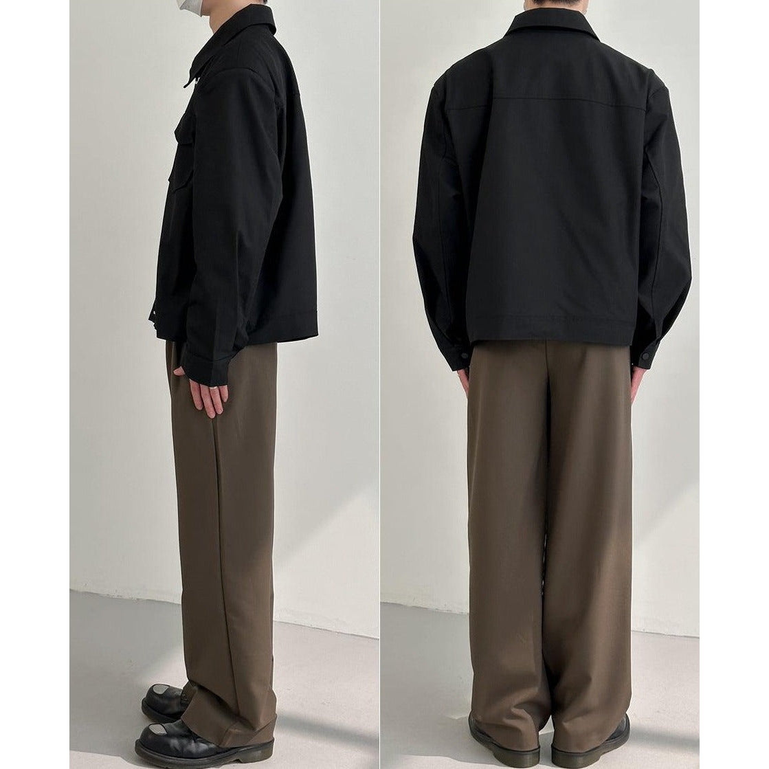 Zhou Breast Pocket Metal Button Jacket-korean-fashion-Jacket-Zhou's Closet-OH Garments