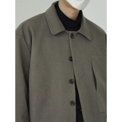 Zhou Button-Up Collar Short Jacket-korean-fashion-Jacket-Zhou's Closet-OH Garments