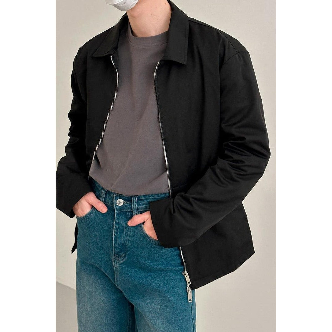 Zhou Casual Two Zipper Ends Jacket-korean-fashion-Jacket-Zhou's Closet-OH Garments