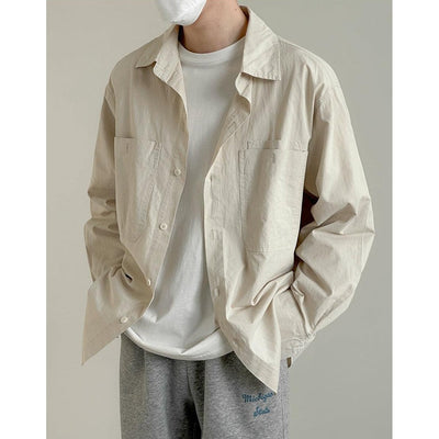 Zhou Casual Wide Pocket Shirt-korean-fashion-Shirt-Zhou's Closet-OH Garments