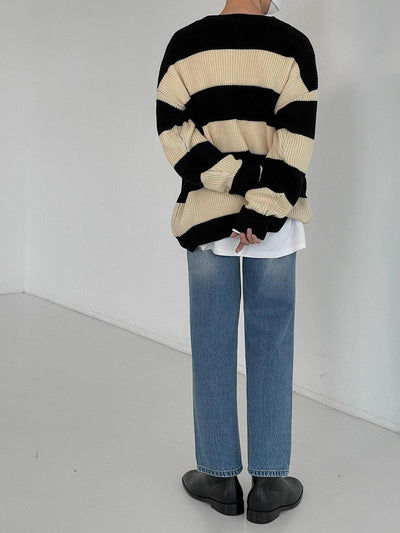 Zhou Chunky Stripes Sweater-korean-fashion-Sweater-Zhou's Closet-OH Garments