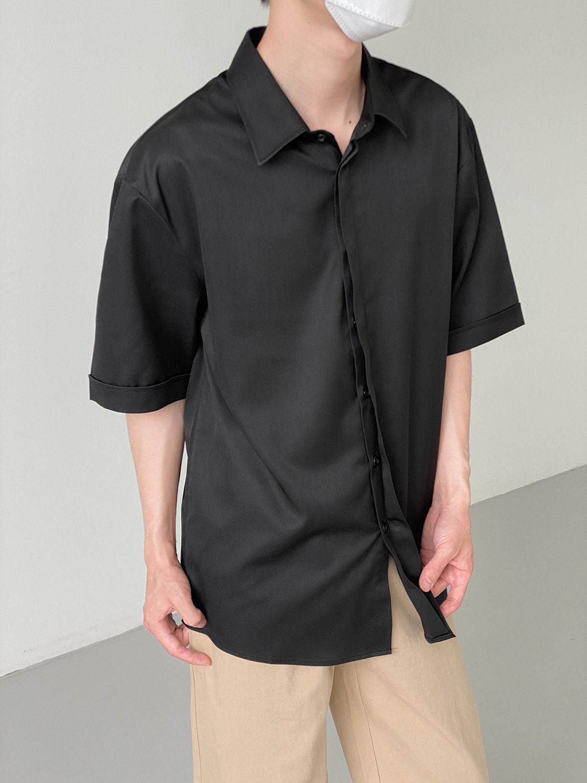 Zhou Classic Cut Buttoned Shirt-korean-fashion-Shirt-Zhou's Closet-OH Garments