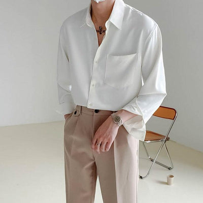 Zhou Classic Front Pocket Shirt-korean-fashion-Shirt-Zhou's Closet-OH Garments