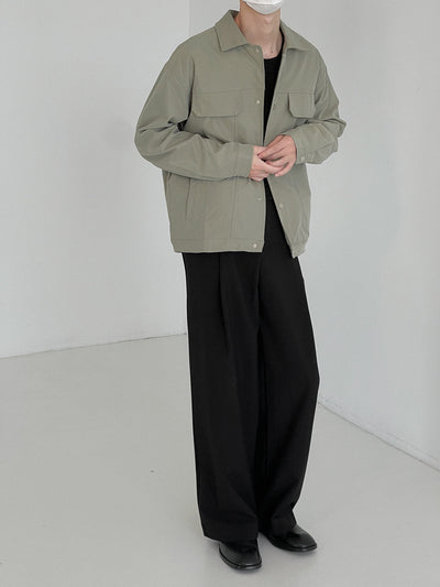 Zhou Double Wide Pocket Flap Jacket-korean-fashion-Jacket-Zhou's Closet-OH Garments