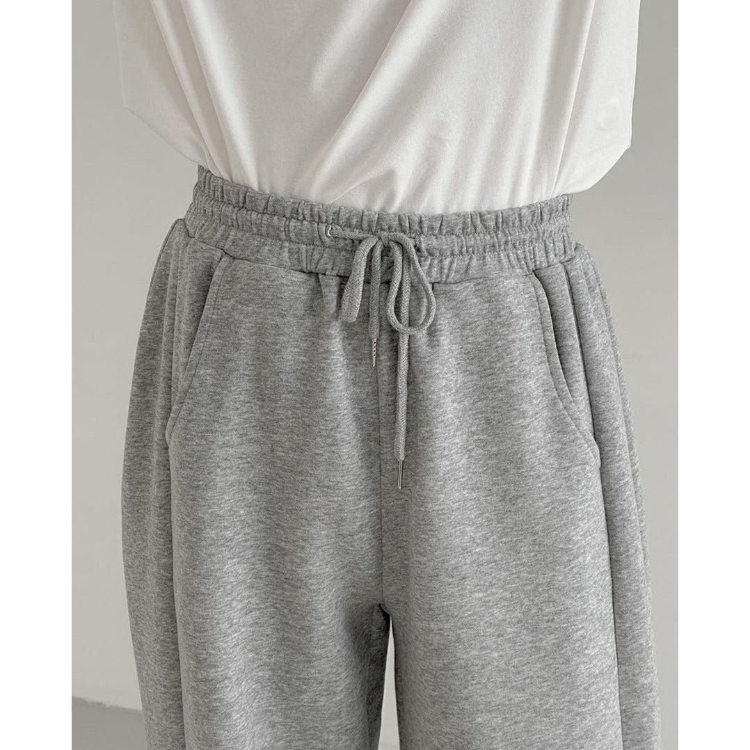 Zhou Elastic Waist Sweatpants-korean-fashion-Pants-Zhou's Closet-OH Garments