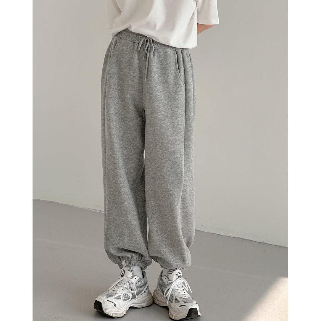 Zhou Elastic Waist Sweatpants-korean-fashion-Pants-Zhou's Closet-OH Garments