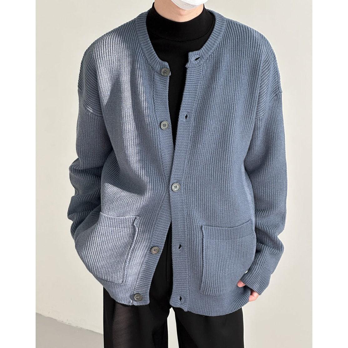 Tシャツ・カットソー HUECLOSET Golji Knit Collar Cardigan SE255 WASHABLE WOOL BICOLOR KNIT CARDIGAN(36 WHITE): THE TOKYO