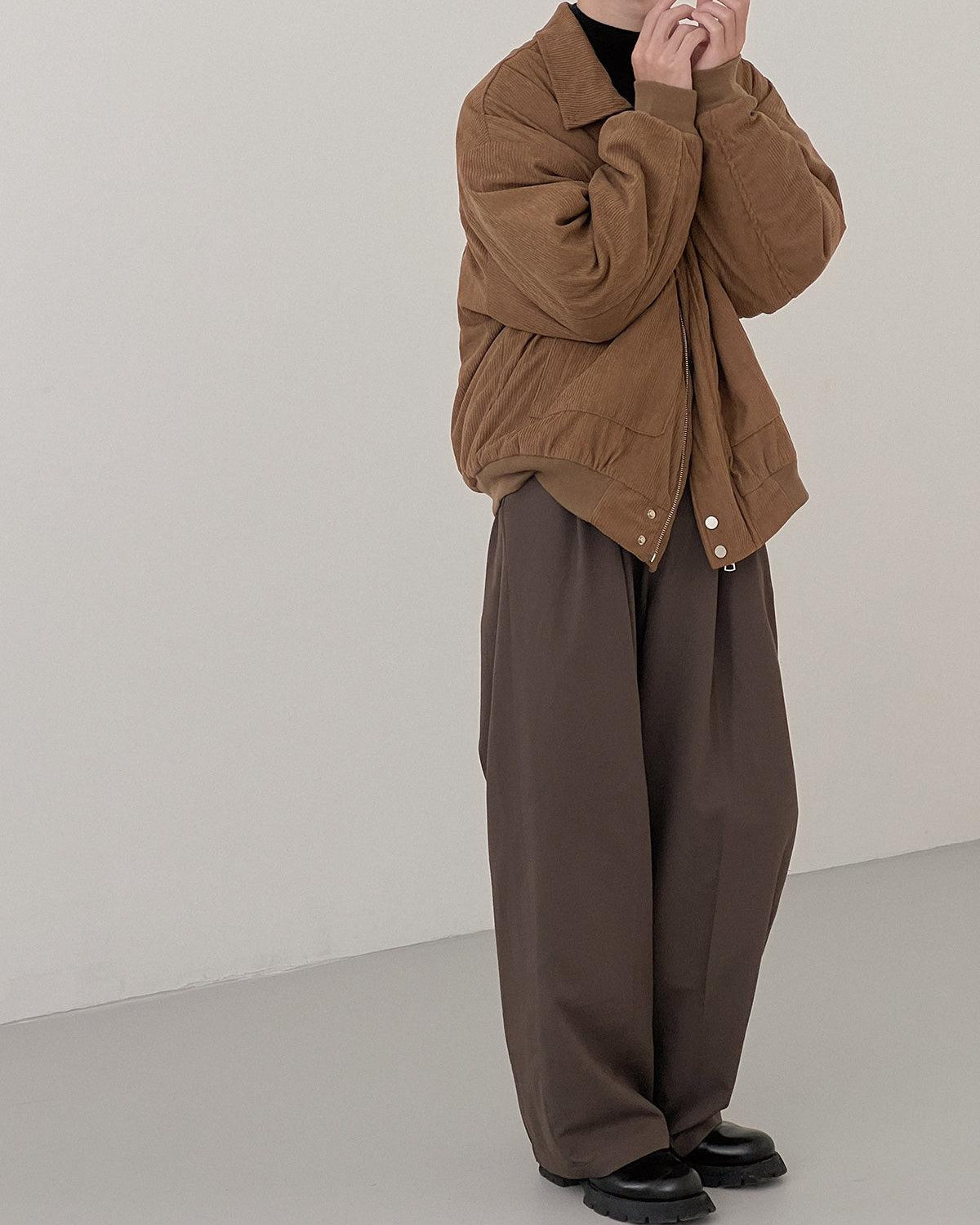 Zhou Essential Double Flap Pockets Corduroy Jacket-korean-fashion-Jacket-Zhou's Closet-OH Garments