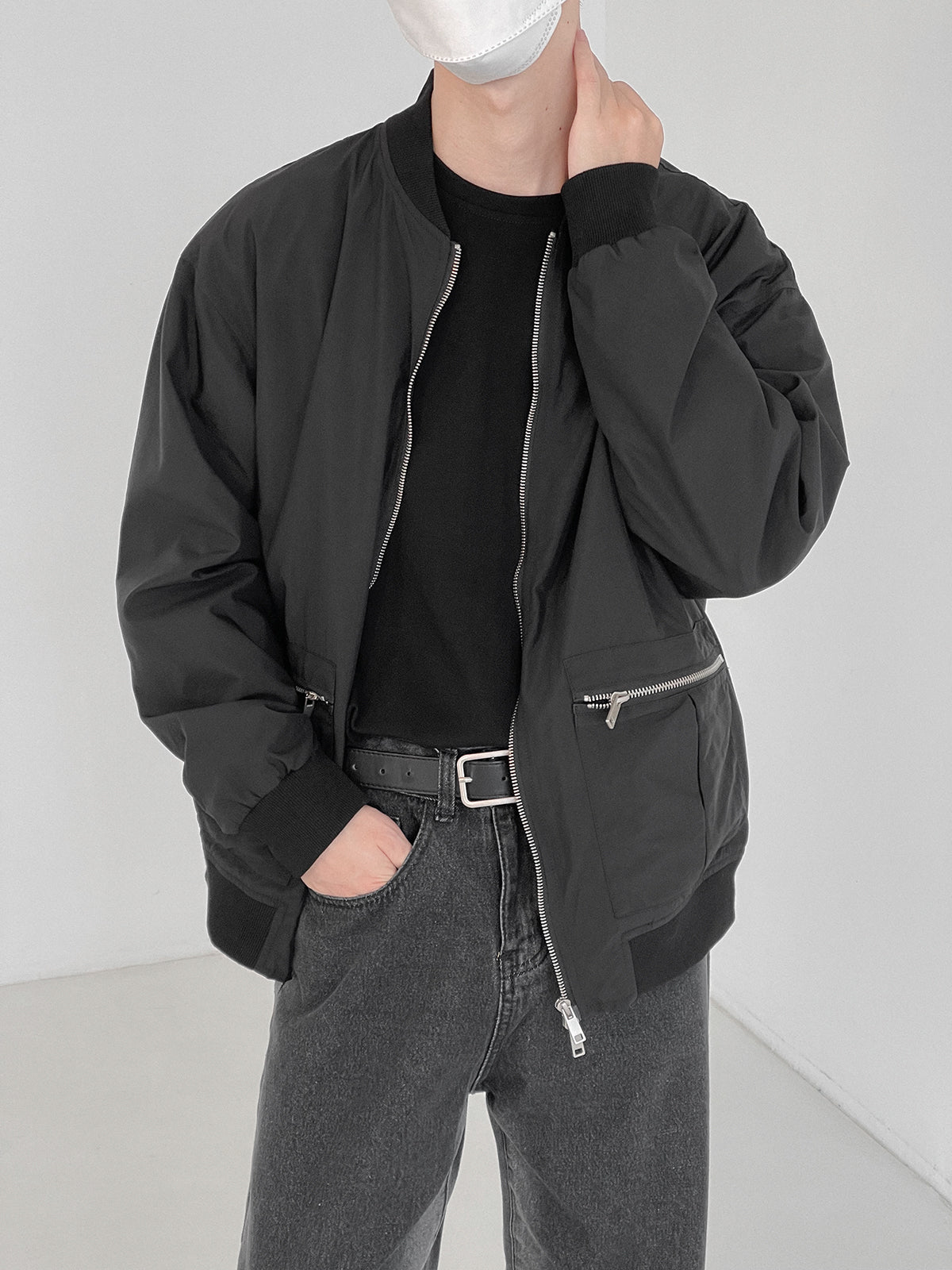 Zhou Essential Double Front Pocket Jacket-korean-fashion-Jacket-Zhou's Closet-OH Garments