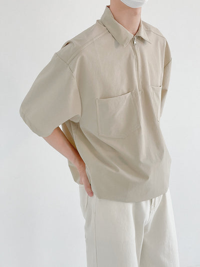 Zhou Essential Double Pocket Polo-korean-fashion-Polo-Zhou's Closet-OH Garments