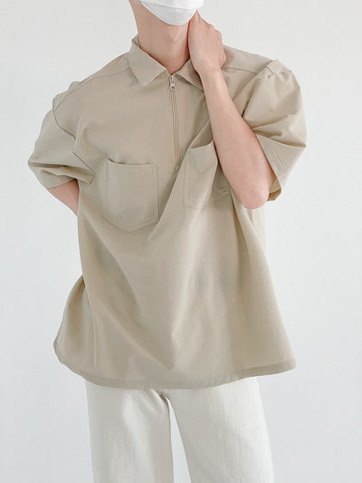 Zhou Essential Double Pocket Polo-korean-fashion-Polo-Zhou's Closet-OH Garments