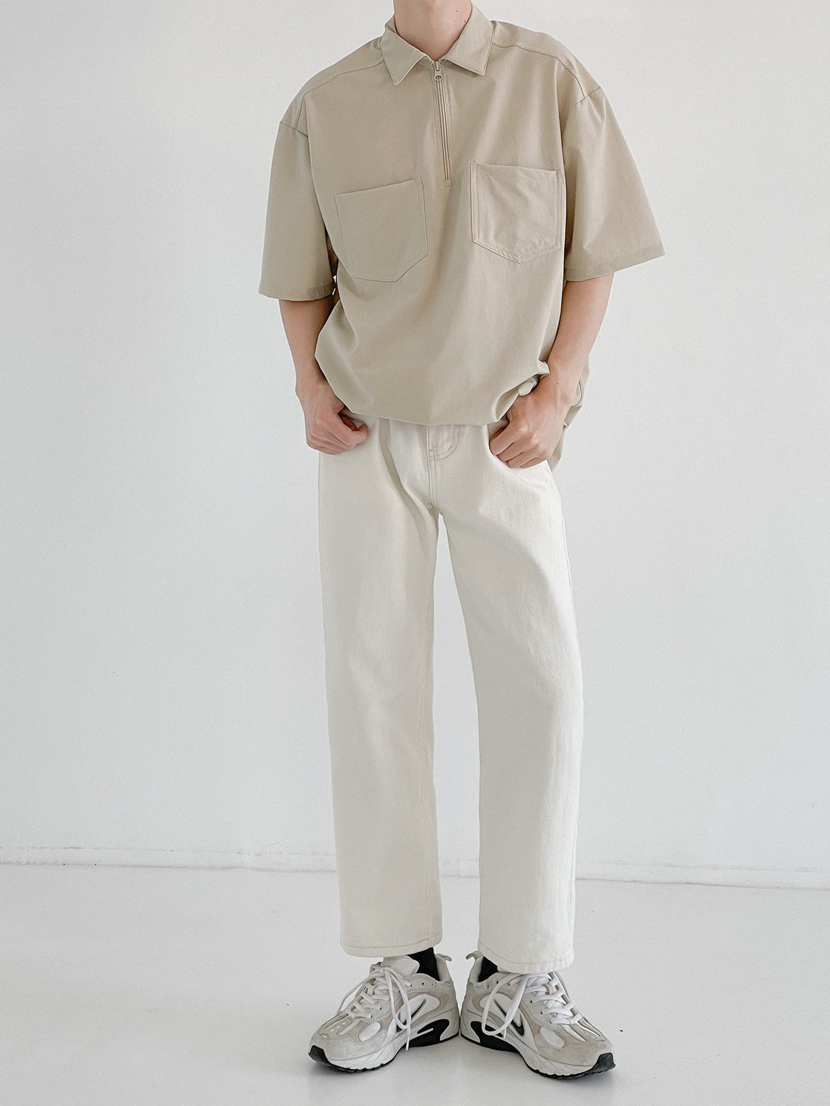 Zhou Essential Double Pocket Polo-korean-fashion-Polo-Zhou's Closet-OH Garments