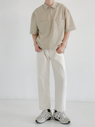 Zhou Essential Double Pocket Polo-korean-fashion-Polo-Zhou's Closet-OH Garments