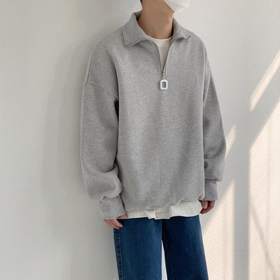 Zhou Essential Half-Zip-korean-fashion-Half-Zip-Zhou's Closet-OH Garments