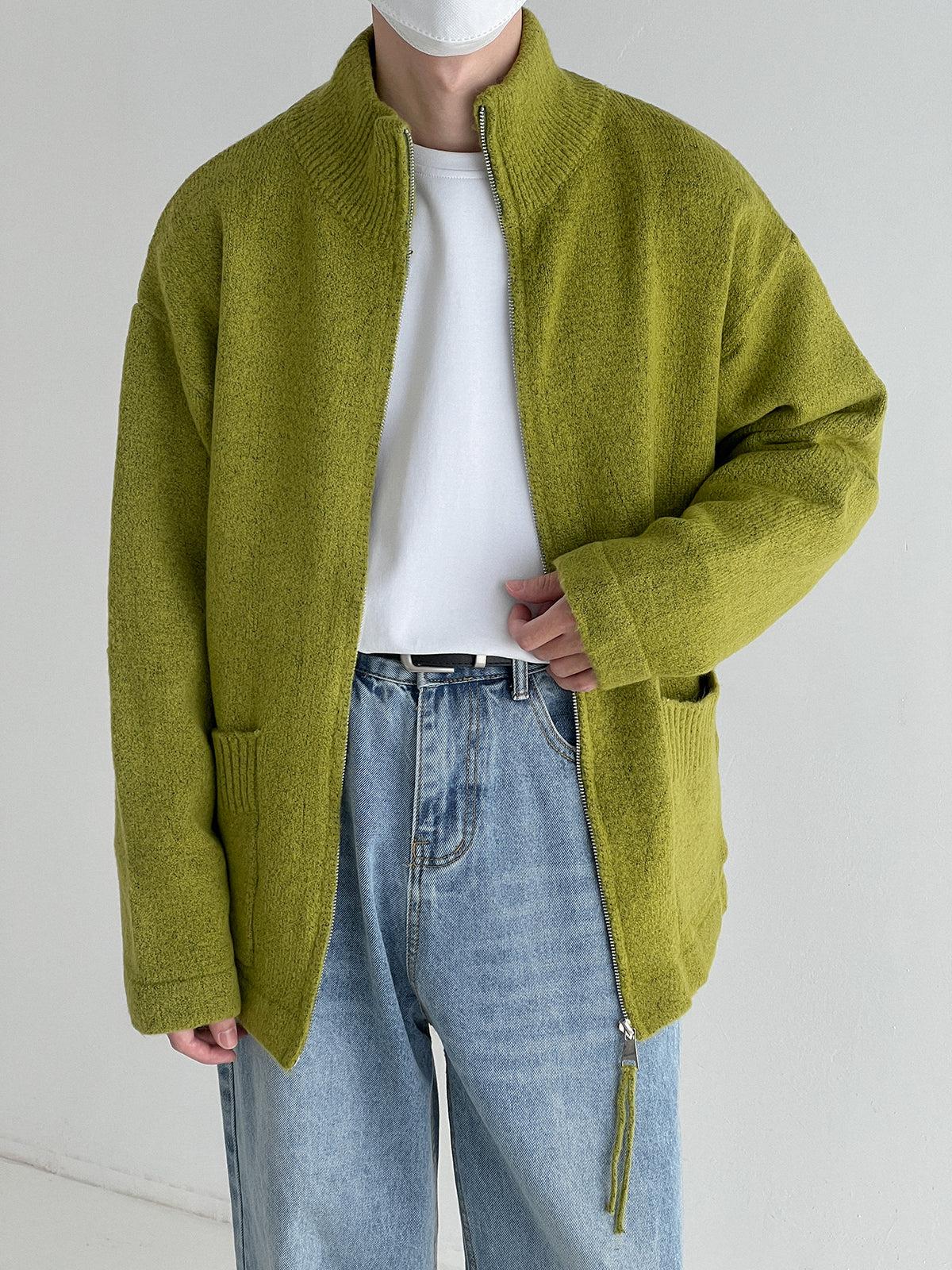 Zhou Essential Knit Zip-Up Jacket-korean-fashion-Jacket-Zhou's Closet-OH Garments