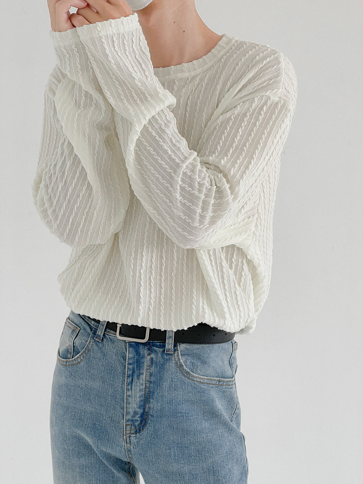 Zhou Essential Knitted Long Sleeve T-Shirt-korean-fashion-T-Shirt-Zhou's Closet-OH Garments