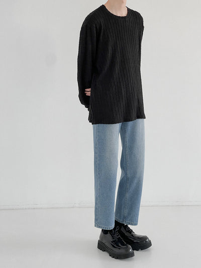 Zhou Essential Knitted Long Sleeve T-Shirt-korean-fashion-T-Shirt-Zhou's Closet-OH Garments