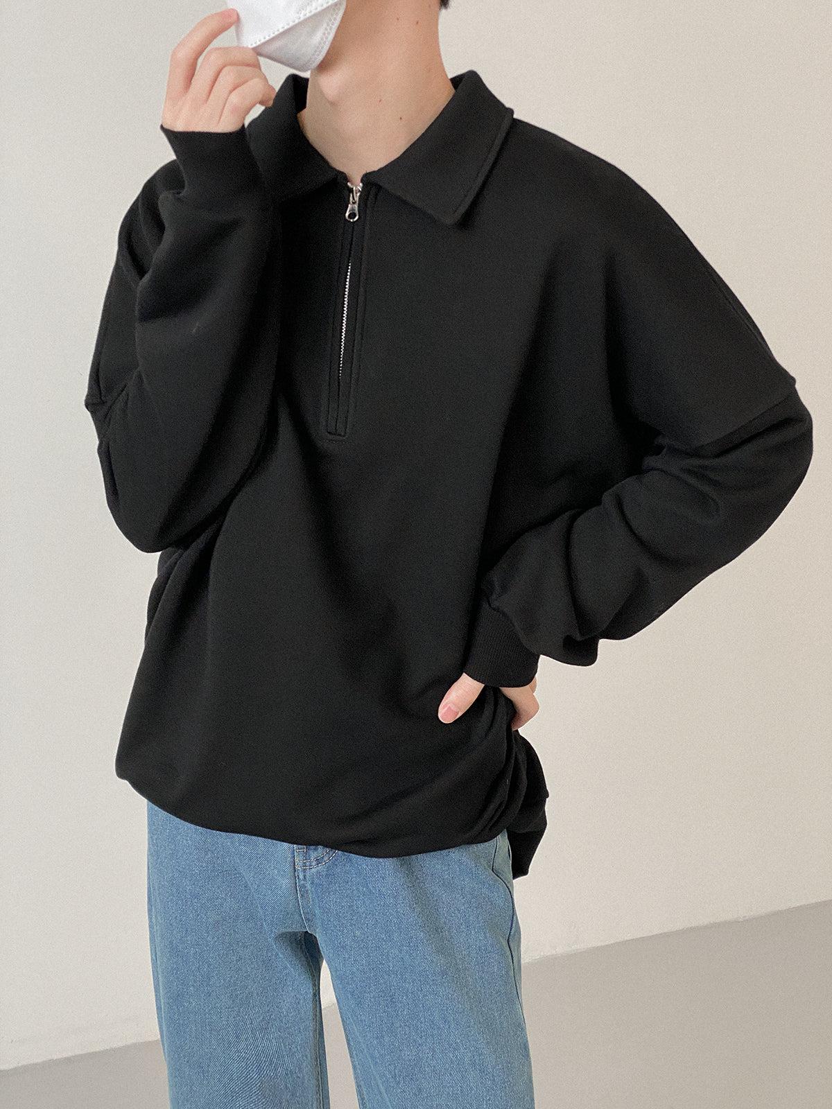Zhou Essential Longsleeve Polo-korean-fashion-Polo-Zhou's Closet-OH Garments