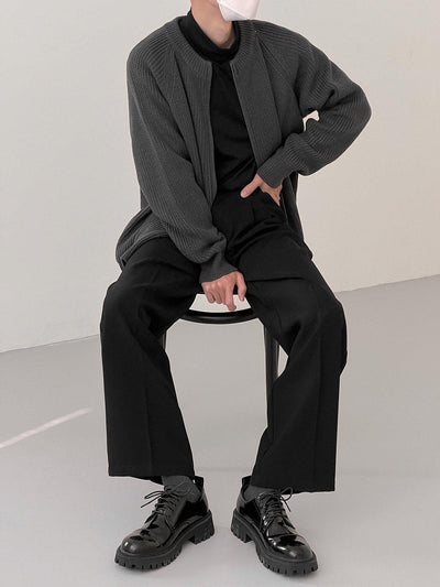 Zhou Essential Open Roundneck Knit Cardigan-korean-fashion-Cardigan-Zhou's Closet-OH Garments